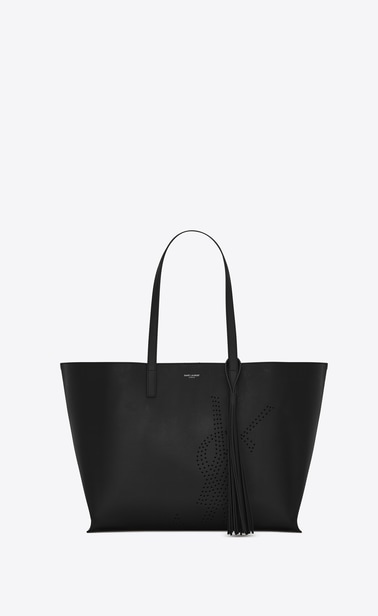 shopping bag saint laurent E/W in perforated vintage leather